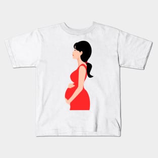 A Pregnant Woman Kids T-Shirt